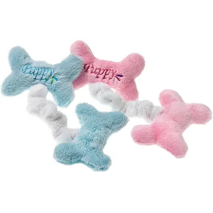 Flamingo Puppy Mini Bones ФЛАМІНГО ПАППІ МІНІ БОНЗ м’яка іграшка з пищалкою для цуценят 14х9 см