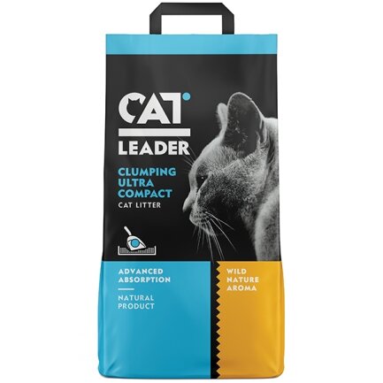 Cat Leader Clumping Wild Nature КЕТ ЛІДЕР АРОМАТ ДИКОЇ ПРИРОДИ ультрагрудкувальний наповнювач у котячий туалет 10 кг