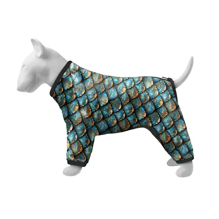 Вітровка для собак WAUDOG Clothes, малюнок "Луска", XS22, В 30-34 см, С 19-21 см