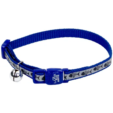 Coastal Lazer Brite КОСТАЛ ЛАЗЕР БРАЙТ безпечний світловідбивний нашийник для котів Рибки блакитний