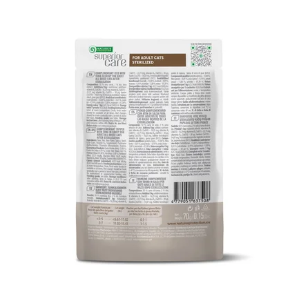 Nature's Protection Superior Care Adult Cats Sterilised Tuna Вологий корм для стерилізованих котів з тунцем, 70 г: додаткове фото 2