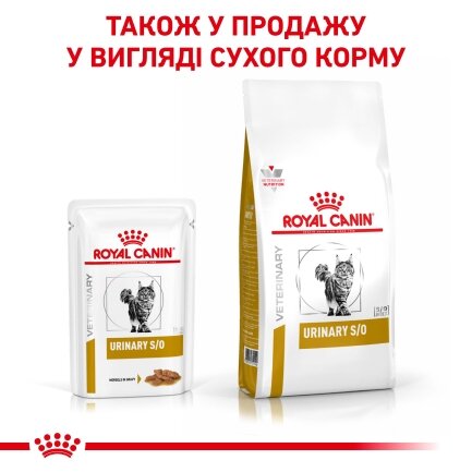 Дієтичний вологий корм Royal Canin URINARY S/O CAT (шматочки у соусі) для котів 85 г — Фото 4