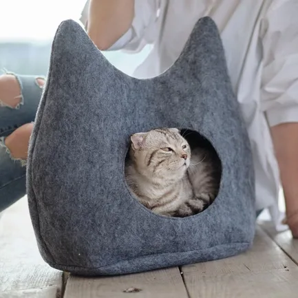 Будинок-лежак Pet Fashion «Dream» для котів, 44х28х45 см, сірий: додаткове фото 2