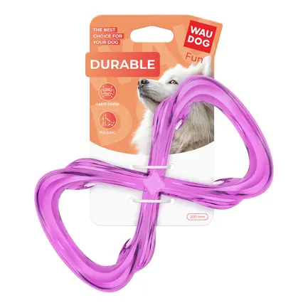 Іграшка для собак WAUDOG Fun Durable Вісімка, термопластична гума, 200 мм, фіолетовий: додаткове фото 2
