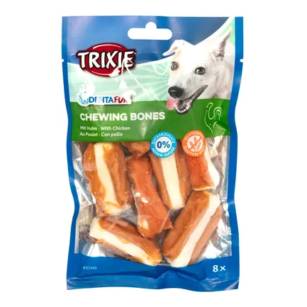 Кісточка Trixie Denta Fun для чищення зубів собак, з куркою, 5 см, 120 г, 8 шт