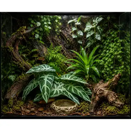 Штучна рослина Hobby Calathea 1 24×14 см (37714) для тераріуму, акватераріуму та палюдаріуму: додаткове фото 3