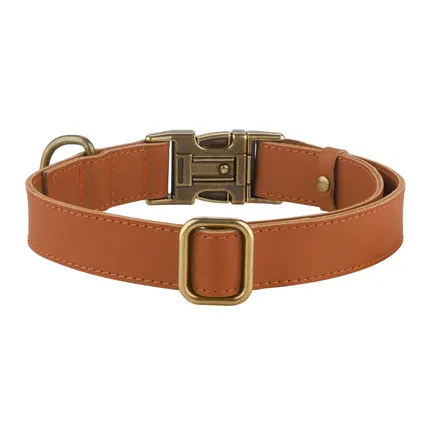 Нашийник для собак шкіряний BronzeDog Antiq тауні L: додаткове фото 2
