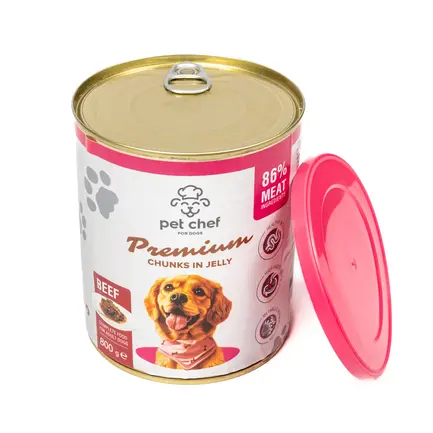 Корм вологий для дорослих собак Pet Chef, шматочки в желе з яловичиною 800 г: додаткове фото 3