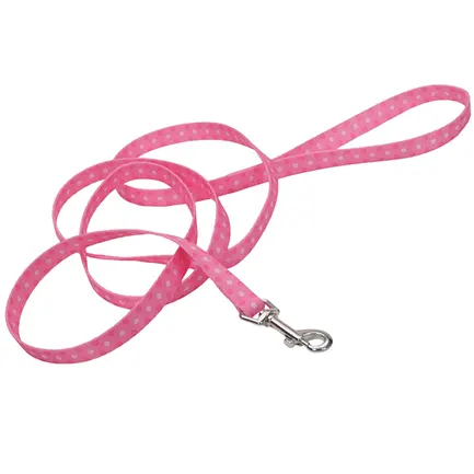 Coastal Pet Attire Styles КОСТАЛ СТАЙЛС повідець для собак, 2.5смХ1.8м рожева точка