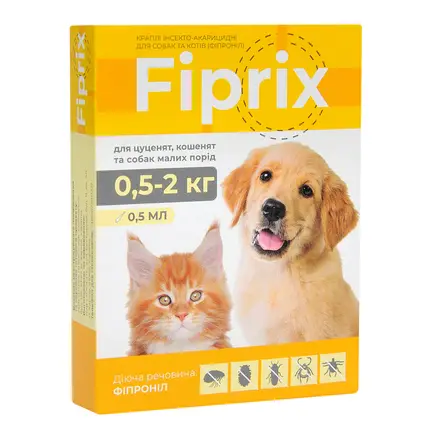 Фіпрікс (Fiprix) краплі для цуценя та кошенят 0,5-2 кг (4*0,5 мл), MODES