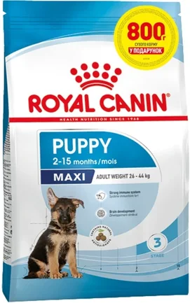 Сухий корм Royal Canin MAXI PUPPY для цуценят великих порід 3.2кг+800г