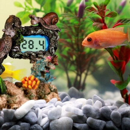 Декорація Yusee Aquarium Decor Thermometer з термометром LCD 14X6X11см (ys201030) — Фото 5