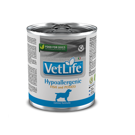 Вологий корм Farmina Vet Life Hypoallergenic Fish&amp;Potato для собак, при харчовій алергії, 300 г