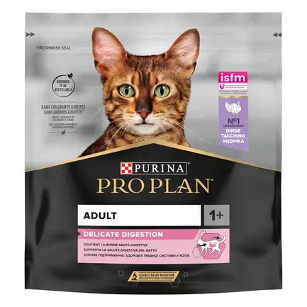Сухий корм PRO PLAN Adult 1+ Delicate Digestion для дорослих котів з чутливою травною системою з індичкою 400 г