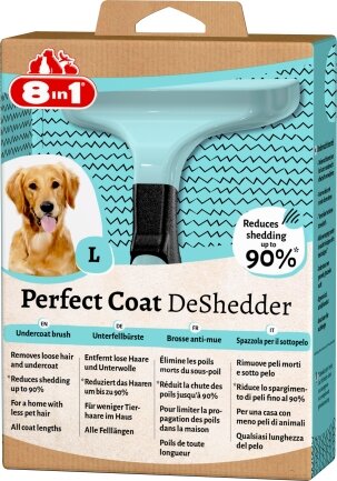 Дешеддер 8in1 Perfect Coat для вичісування собак, розмір L, 10 см