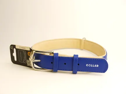 Нашийник "CoLLaR brilliance" зі стразами великими і маленькими (ширина 35мм, довжина 57-71см) синій
