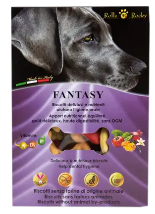 Печиво для собак «Fantasy» зі смаком помідора, шпинату, куркуми, ванілі, 300 г