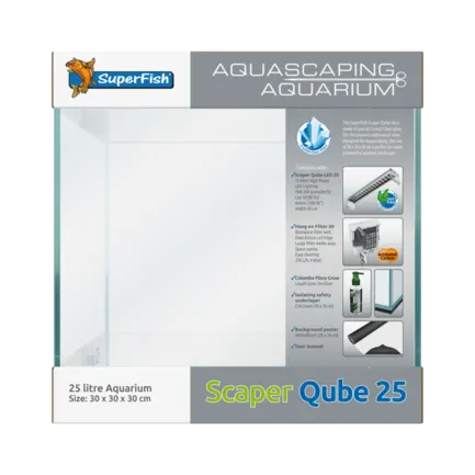 Акваріум скляний - Superfish Scaper Qube 25 (A4051705): додаткове фото 2