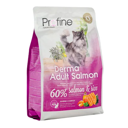 Сухий корм Profine Derma для дорослих довгошерстих котів, з лососем та рисом, 2 кг: додаткове фото 5