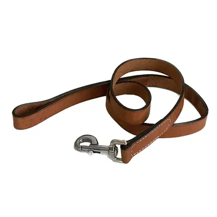 Coastal Circle-T Dog Leash КОСТАЛ СЕРКЛ-Т шкіряний повідець для собак, 2смХ1.2м Каштановий