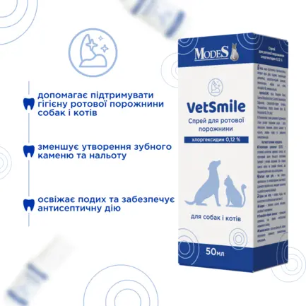 Ветсмайл (VetSmile) Спрей для ротової порожнини, 50 мл, MODES: додаткове фото 3