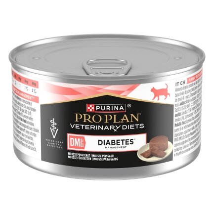 Вологий дієтичний корм PRO PLAN VETERINARY DIETS DM ST/OX Diabetes Managment для дорослих котів для регулювання надходження глюкози (цукровий діабет) мус 195 г — Фото 1