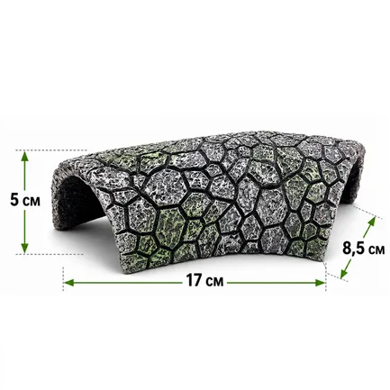 Декорація Hobby Cracked Rock Cave 1 17x8,5x5см для акваріума і тераріуму (41792): додаткове фото 2