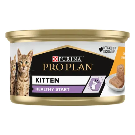 Вологий корм PRO PLAN Kitten Healthy Start для кошенят мус з куркою 85 г: додаткове фото 2