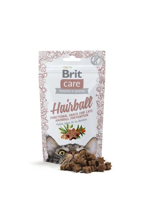 Функціональні ласощі Brit Care Hairball з качкою для котів, 50г: додаткове фото 2