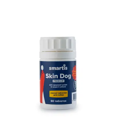 Додатковий корм Smartis Skin Premium з амінокислотами для собак, 60 таб.