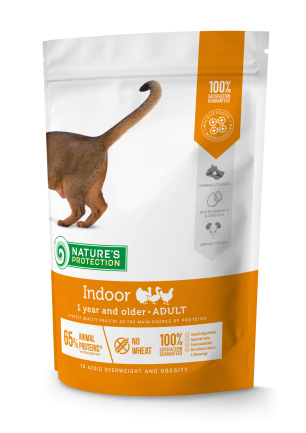 Сухий корм для дорослих котів які мешкають у будинку Nature&#039;s Protection Indoor 400г