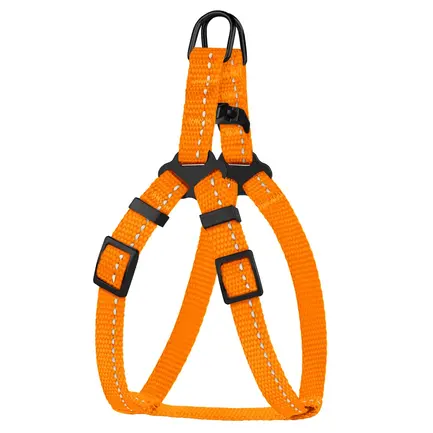 Шлея для Собак Дрібних Порід BronzeDog Active Нейлонова зі Світловідбиттям Помаранчева XS: додаткове фото 2