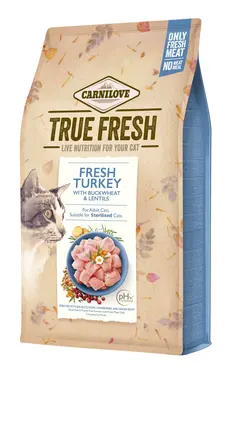 Сухий корм Carnilove True Fresh Cat для для дорослих котів, з індичкою, 340 г