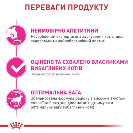 Корм для котів ROYAL CANIN EXIGENT FUSSY з вибагливим апетитом, 10 кг: додаткове фото 3