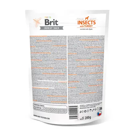 Ласощі для собак Brit Care Dog Crunchy Cracker Insects для підтримки ваги, комахи, індичка та яблуко, 200 г: додаткове фото 3
