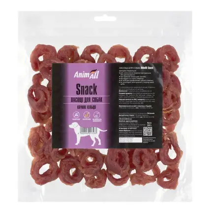 AnimAll Snack Качині кільця для собак 500 г