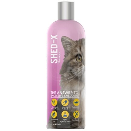 SynergyLabs Shed-X Shampoo СИНЕРДЖІ ЛАБС ШЕД-ІКС шампунь проти линьки для котів 0,273 л