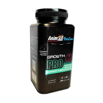 Вітаміни AnimAll VetLine Growth PRO для великих порід собак 2 г × 250 табл