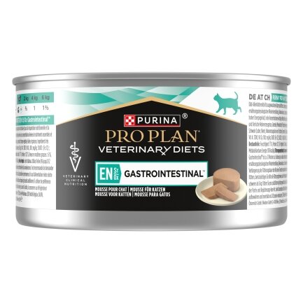 Вологий дієтичний корм PRO PLAN VETERINARY DIETS EN Gastrointestinal для кошенят та дорослих котів для зменшення розладів кишкової абсорбації та годівлі у період відновлення, одужання мус 195 г — Фото 2