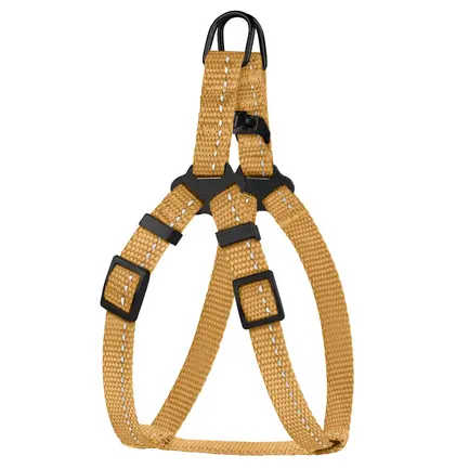 Шлея для Собак Дрібних Порід BronzeDog Active Нейлонова зі Світловідбиттям Золотиста 2XS: додаткове фото 2