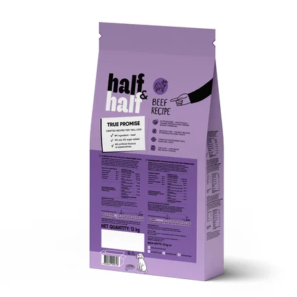Сухий корм Half&Half для дорослих собак середніх порід, із яловичиною, 12 кг: додаткове фото 2