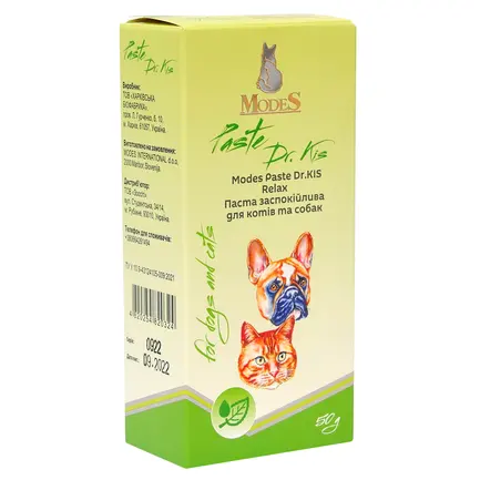 Паста Др. КІС Релакс (Paste Dr.KIS Relax) заспокійліва для котів та собак 50 г, MODES