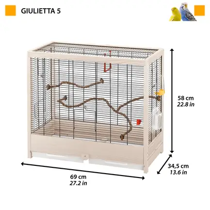 Ferplast CAGE GIULIETTA 5 Клітка для птахів, дерев'яна: додаткове фото 2