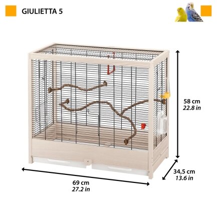 Ferplast CAGE GIULIETTA 5 Клітка для птахів, дерев&#039;яна — Фото 1