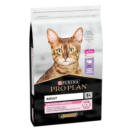 Сухий корм PRO PLAN Adult 1+ Delicate Digestion для дорослих котів з чутливою травною системою з індичкою 10 кг