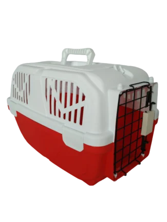 Переноска AnimAll P1095 для котів і собак, червона, 52×35×33 см