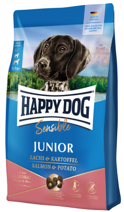 Сухий корм Happy Dog Sensible Junior Lachs &amp; Kartoffel для юніорів віком від 7 до 18 місяців з лососем та картоплею, 10 кг