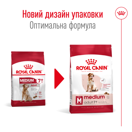 Сухий корм Royal Canin MEDIUM ADULT 7+ для собак зрілого віку середніх порід 4 кг — Фото 1