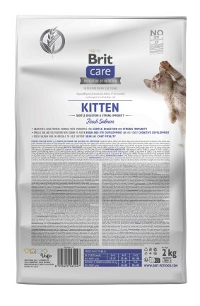 Сухий корм Brit Care Cat by Nutrition Kitten Gentle Digestion Strong Immunity для кошенят, з лососем, 2 кг — Фото 2