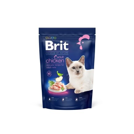 Сухий корм Brit Premium Cat by Nature Adult Chicken для котів, з куркою, 800 г